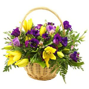 seasonal flower basket
