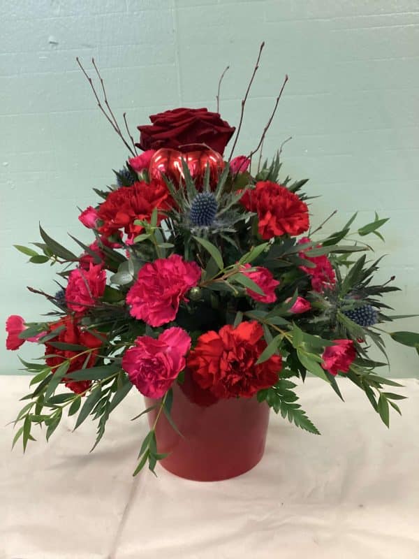 Valentine posy arrangement